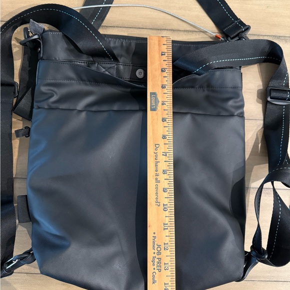 SHERPANI Sojourn Anti-Theft Convertible Tote Crossbody Backpack-Grey/Turquoise - Picture 2 of 6